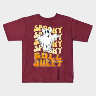 Spooky Bull Sheet Ghost | Boo Sheet Ghost Kids T-Shirt